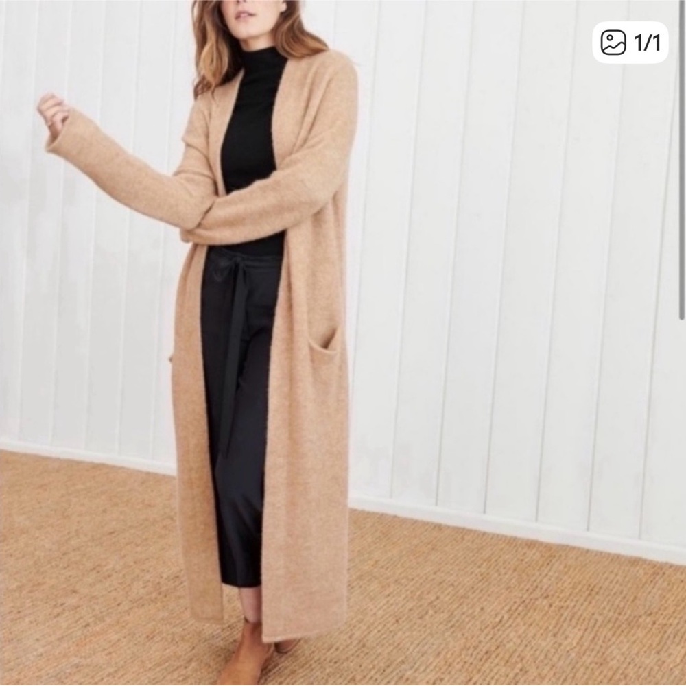 Jenni Kayne Long Beige Cardigan